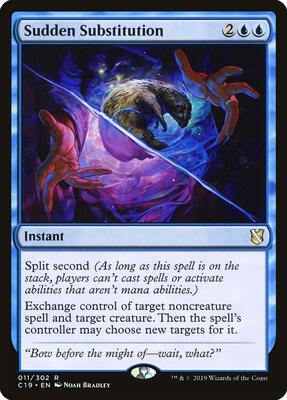Sudden Substitution card from Commander 2019