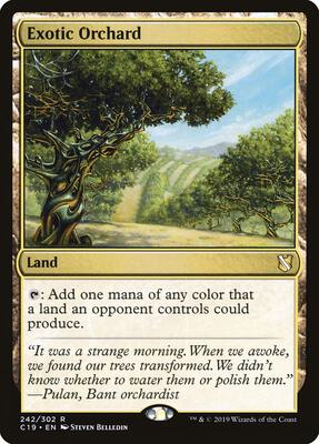 Exotic Orchard card from Commander 2019