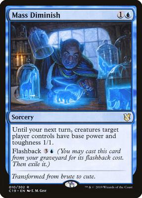 Mass Diminish card from Commander 2019