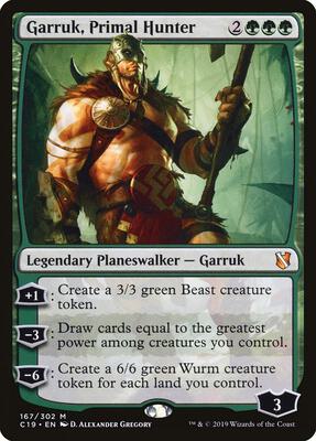 Garruk, Primal Hunter card from Commander 2019