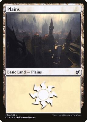 Plains (290) card from Commander 2019