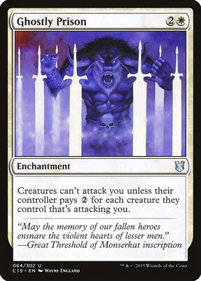 Ghostly Prison card from Commander 2019