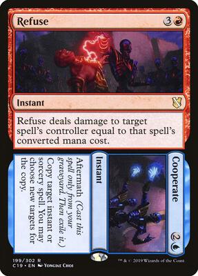 Refuse // Cooperate card from Commander 2019