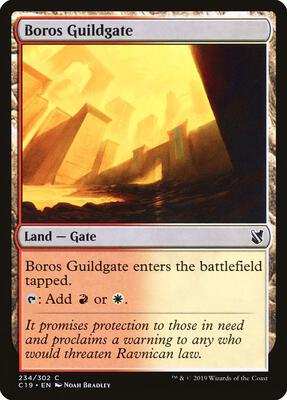 Boros Guildgate card from Commander 2019
