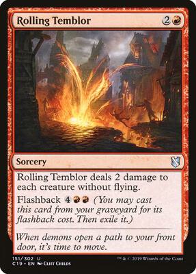 Rolling Temblor card from Commander 2019