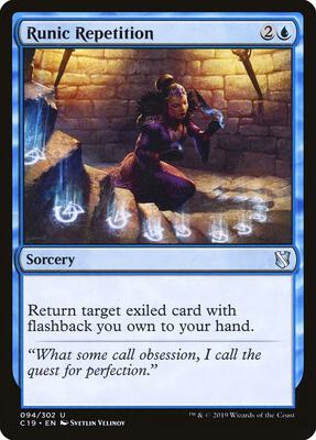 Runic Repetition card from Commander 2019