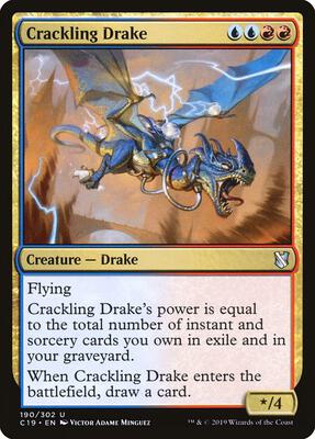 Crackling Drake card from Commander 2019