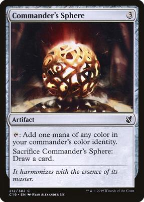 Commander's Sphere card from Commander 2019