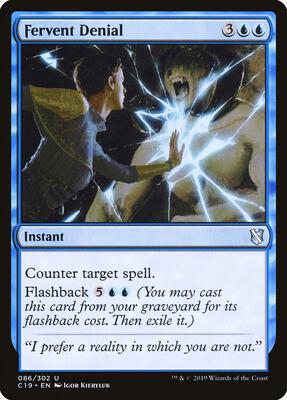 Fervent Denial card from Commander 2019
