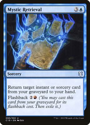 Mystic Retrieval card from Commander 2019