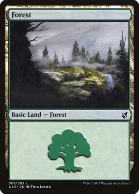 Forest (301) card from Commander 2019