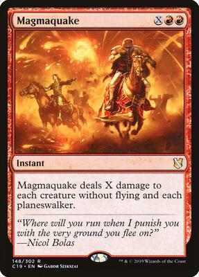 Magmaquake card from Commander 2019