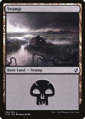 Swamp (295) card from Commander 2019