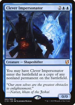 Clever Impersonator card from Commander 2019