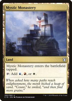 Mystic Monastery card from Commander 2019