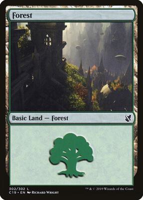 Forest (302) card from Commander 2019