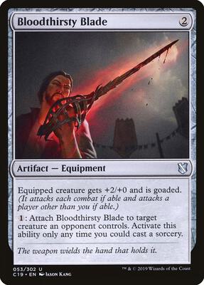 Bloodthirsty Blade card from Commander 2019