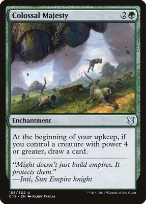 Colossal Majesty card from Commander 2019