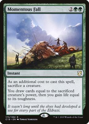 Momentous Fall card from Commander 2019