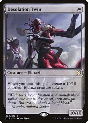 Desolation Twin card from Commander 2019