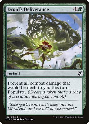 Druid's Deliverance card from Commander 2019