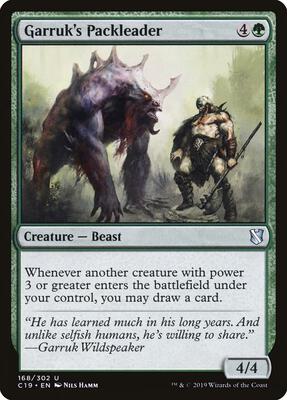 Garruk's Packleader card from Commander 2019