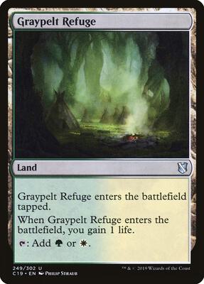 Graypelt Refuge card from Commander 2019