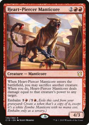 Heart-Piercer Manticore card from Commander 2019