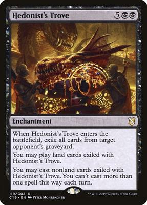 Hedonist's Trove card from Commander 2019