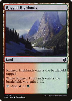 Rugged Highlands card from Commander 2019