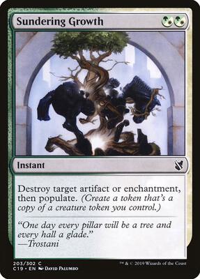 Sundering Growth card from Commander 2019