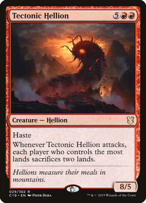 Tectonic Hellion card from Commander 2019