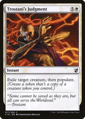 Trostani's Judgment card from Commander 2019