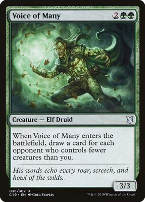 Voice of Many card from Commander 2019