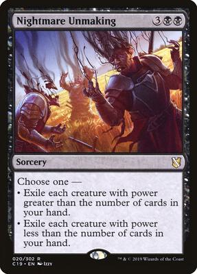 Nightmare Unmaking card from Commander 2019