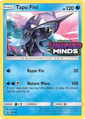 Tapu Fini - SM203 (Prerelease) card from SM Promos