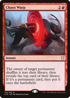 Chaos Warp card from Commander 2019