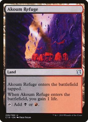 Akoum Refuge card from Commander 2019