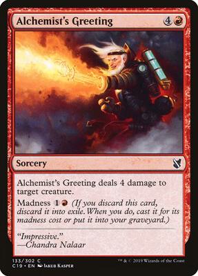 Alchemist's Greeting card from Commander 2019