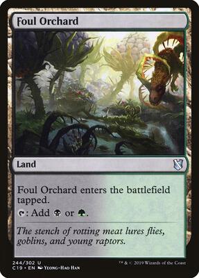 Foul Orchard card from Commander 2019