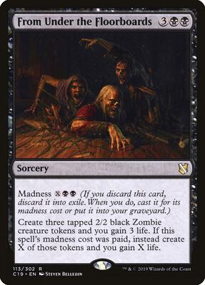 From Under the Floorboards card from Commander 2019