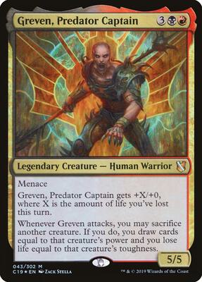 Greven, Predator Captain card from Commander 2019