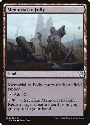 Memorial to Folly card from Commander 2019