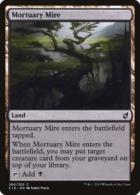 Mortuary Mire card from Commander 2019