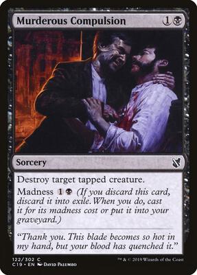 Murderous Compulsion card from Commander 2019