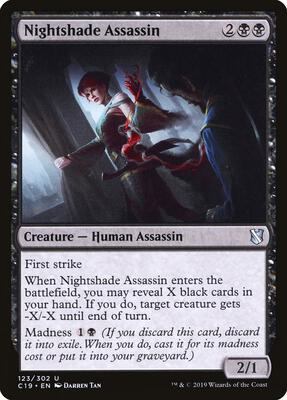 Nightshade Assassin card from Commander 2019