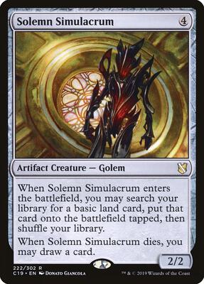 Solemn Simulacrum card from Commander 2019