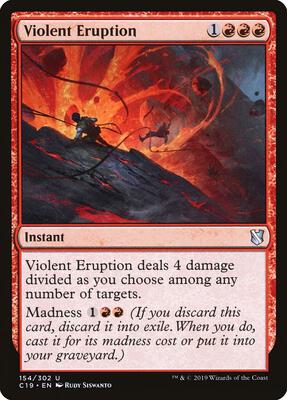 Violent Eruption card from Commander 2019