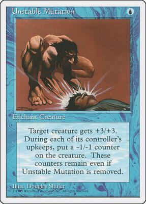 Unstable Mutation card from Fourth Edition