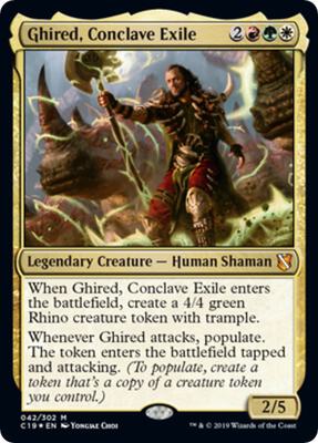Ghired, Conclave Exile (Commander 2019) card from Oversize Cards